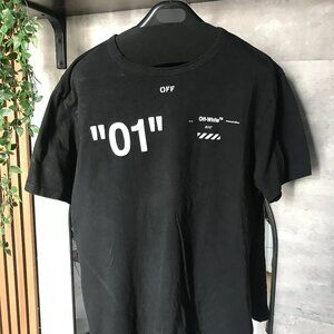 Off-White “01” Tee – Black (Size L) *Vintage Rare*